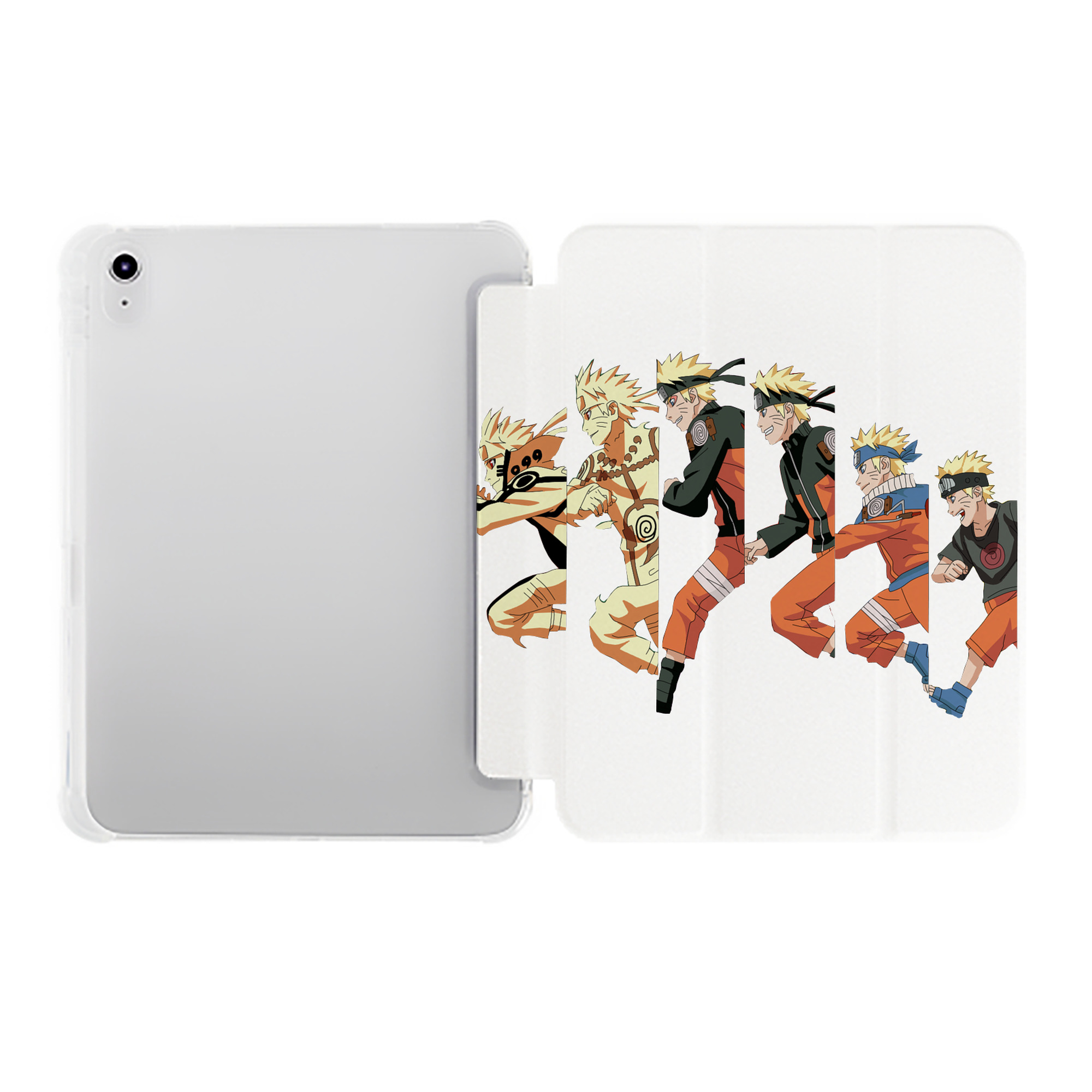 （画像用） NARUTO -ナルト- うずまき ナルト Uzumaki Naruto IPad ケース ペン収納付き 三つ折りスタンド PUレザー×シリコン 対応機種9.5/10.5/10.9インチ